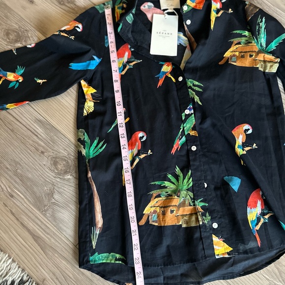 Sézane Pierro Blouse in Black Jungle x G.Kero NWT - Picture 5 of 8